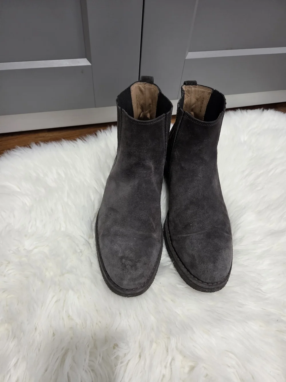 Men's Suede Chelsea Boots - Charcoal